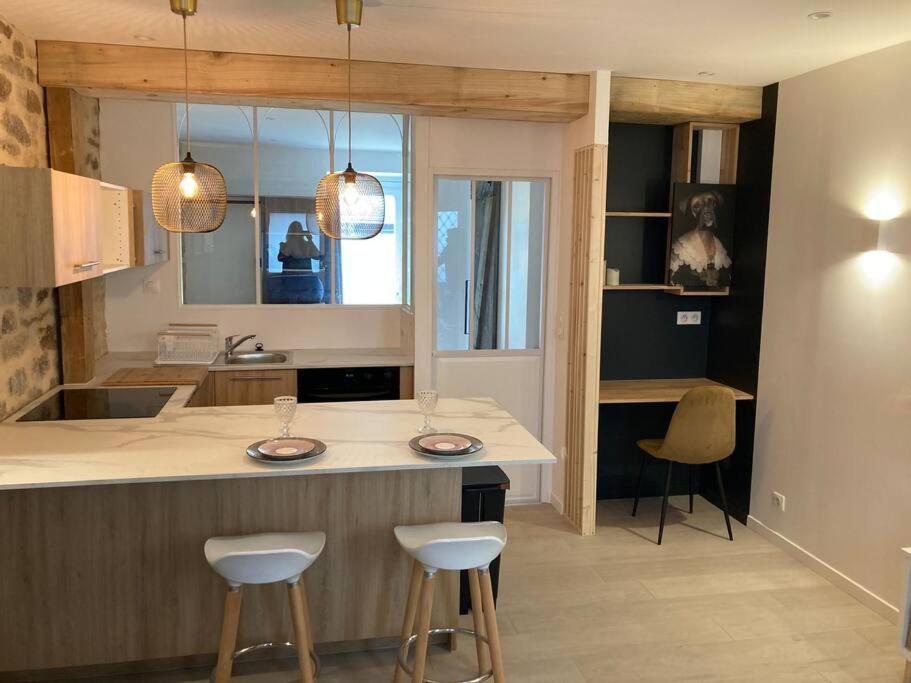 Appartement Centre Ville Quimper Avec Terrasse Exterior foto